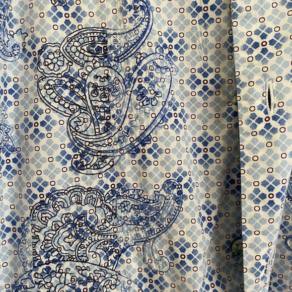 Robert Graham Blue Paisley - Contrast Cuff - Picture 2 of 6